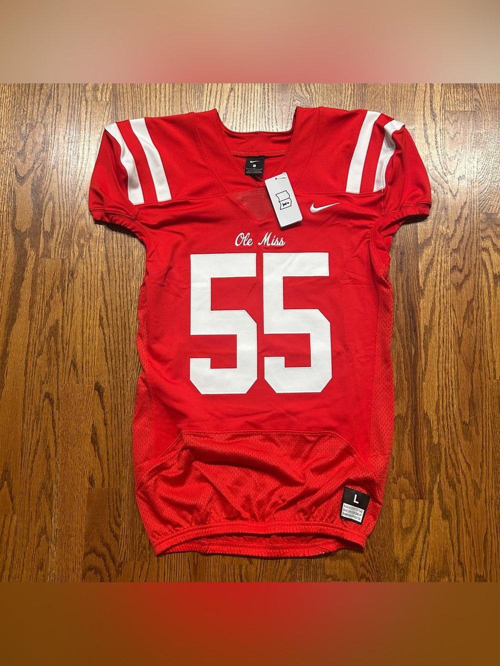 Nike Mississippi Ole Miss Rebels Team Issued Game Cut Football Jersey Sz Large